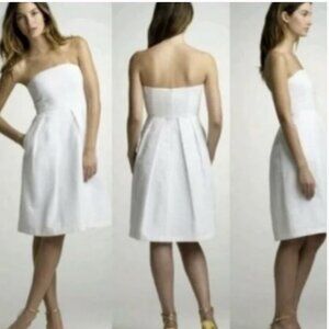 J.Crew Lorelei Lavender Strapless Cotton Dress Size 0